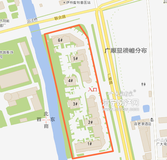 广顺里,小区幢落分布图,