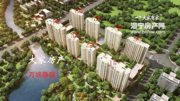 万城春晓,小区幢落分布图,