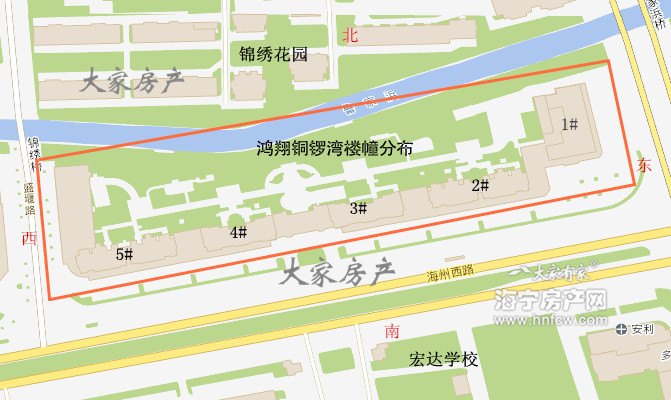 鸿翔铜锣湾,小区幢落分布图,