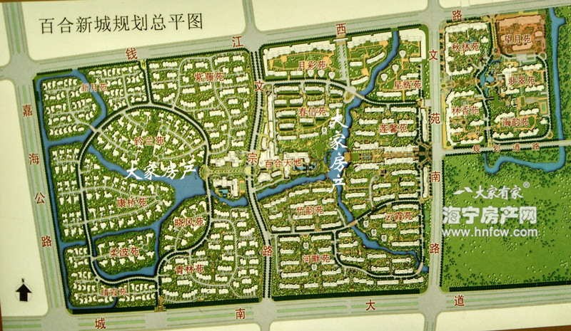 百合四期竹韵苑,小区幢落分布图,