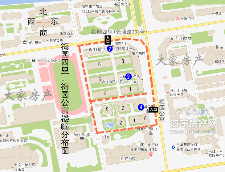梅园公寓,小区幢落分布图,