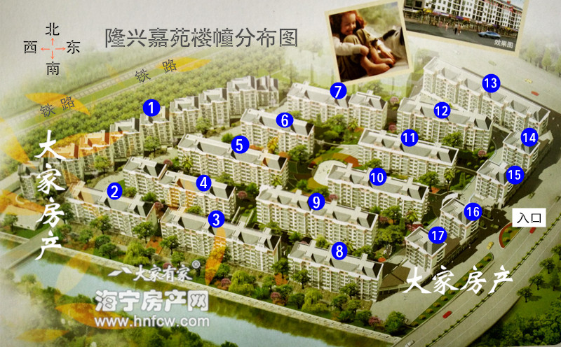 隆兴嘉苑,小区幢落分布图,