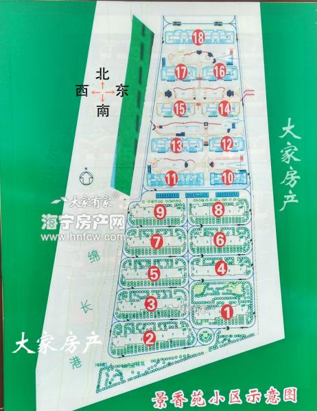 卡森景香园,小区幢落分布图,