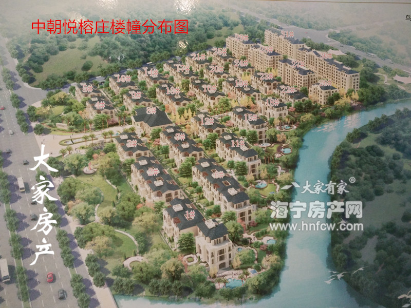 中朝悦榕庄,小区幢落分布图,