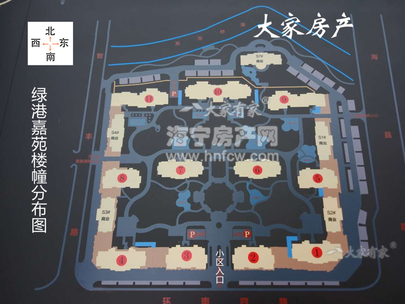 绿港嘉苑,小区幢落分布图,