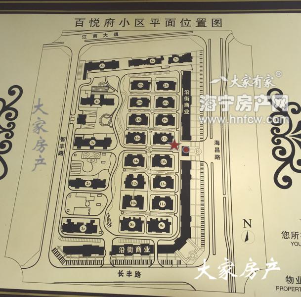 汇高百悦府,小区幢落分布图,