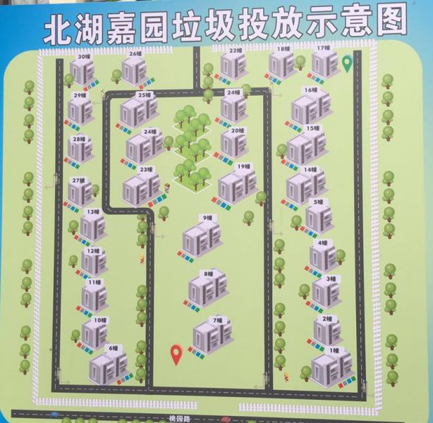 北湖嘉园,小区幢落分布图,
