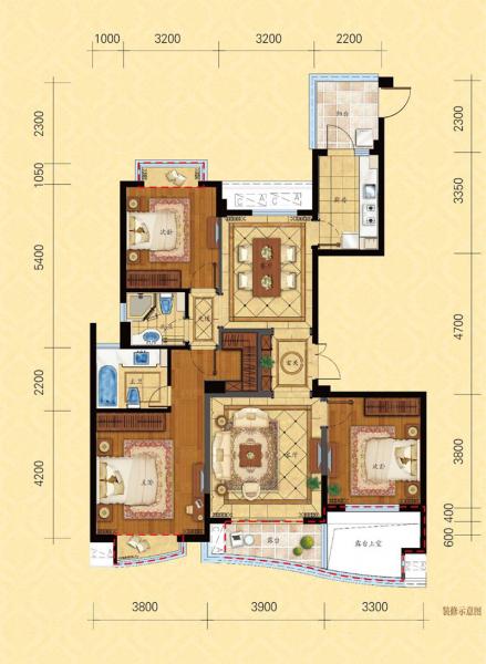 中栋金色家园,3室2厅2卫,建筑面积:130㎡