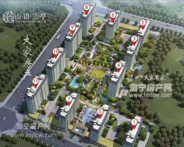 山语兰亭,小区幢落分布图,