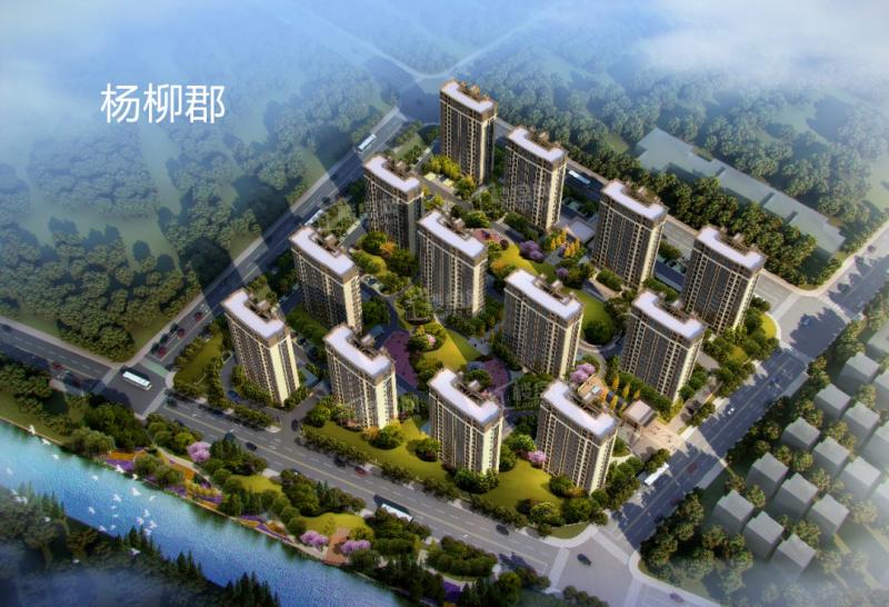 杨柳郡,小区幢落分布图,