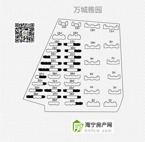万城雅园,小区幢落分布图,