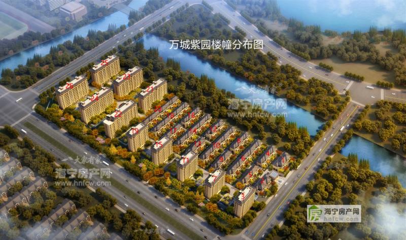 万城紫园,小区幢落分布图,